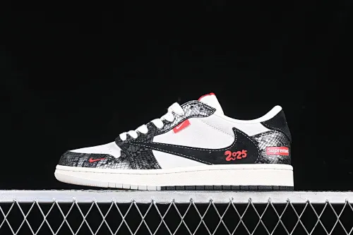 All categories Air Jordan Jordan series basketball shoes Air Jordan 1 Low High-end customized low-top sneakers Travis Scott x Fragment Design x Air Jordan 1 Low OG SP AJ1 Joe 1 Sup joint black scale two-color low-top cultural casual sneakers DM9288-010